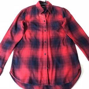 Madewell Ex-Boyfriend Flannel Shirt Sz XS